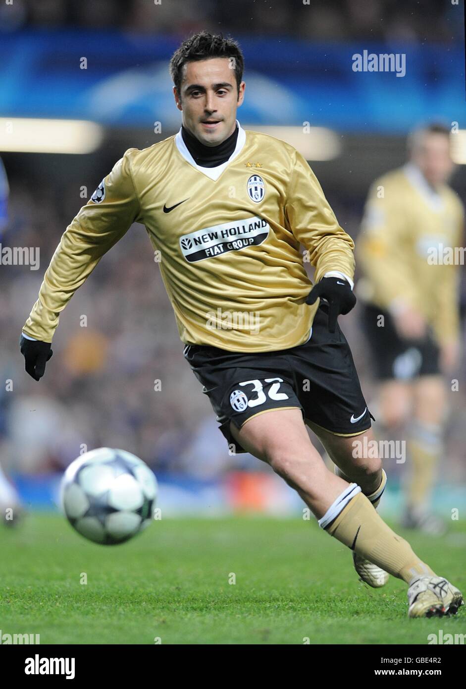 Soccer - UEFA Champions League - First Knockout Round - First Leg - Chelsea v Juventus - Stamford Bridge. Marco Marchionni, Juventus Stock Photo
