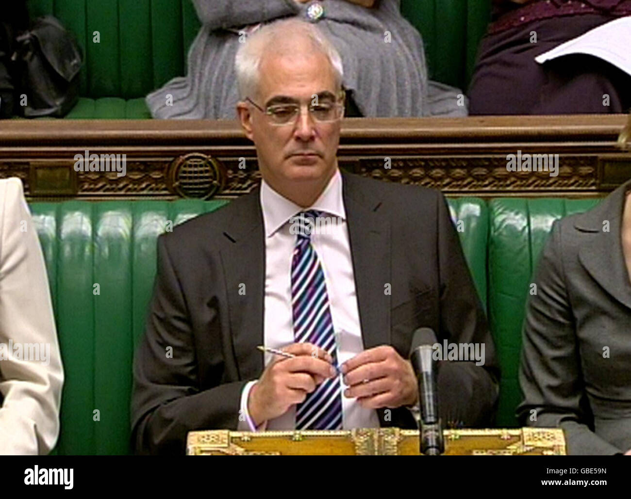 Chancellor of the Exchequer Alistair Darling after giving his Asset Protection Scheme Statement in the House of Commons, central London. Stock Photo