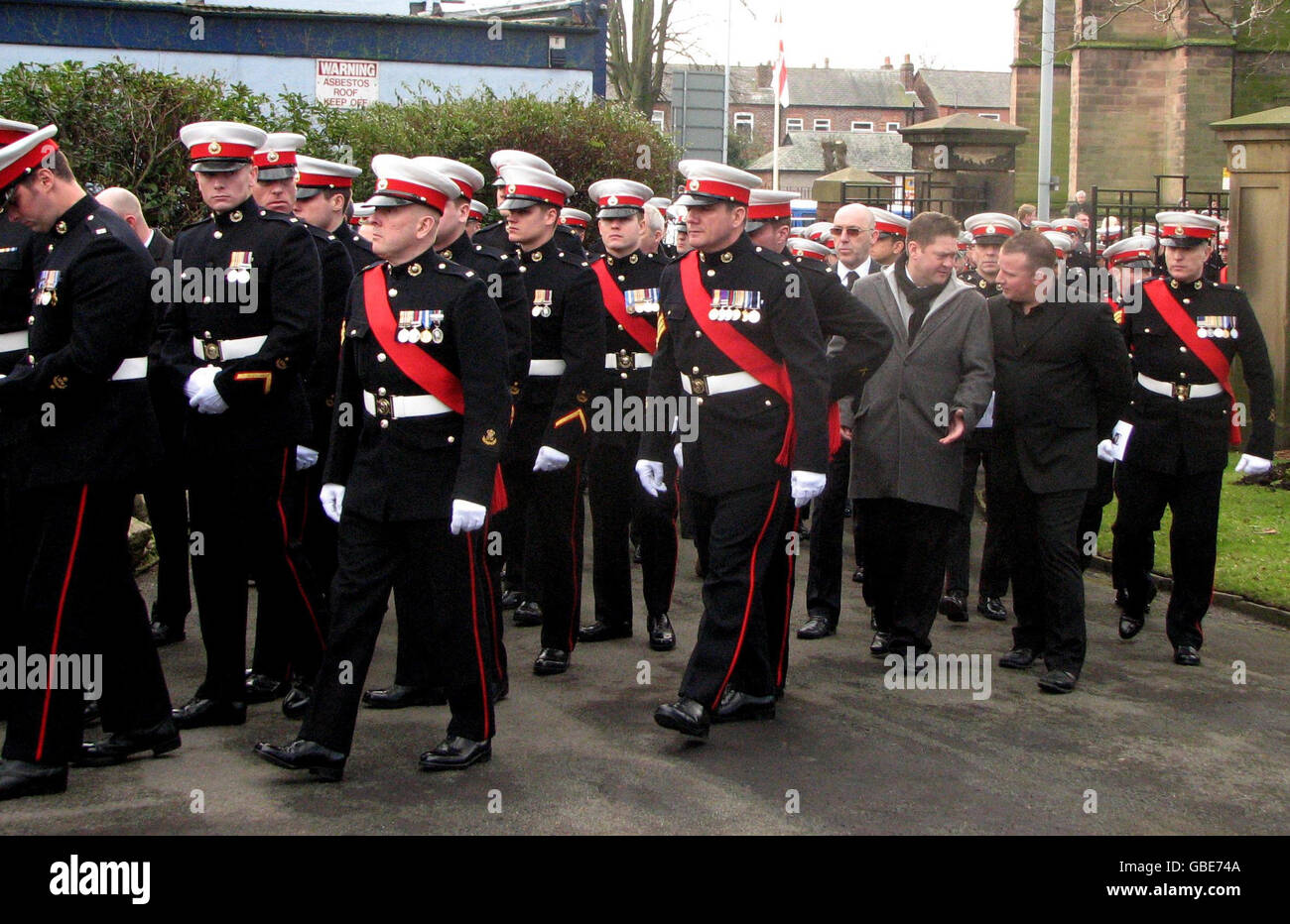 Corporal Danny Winter funeral Stock Photo - Alamy