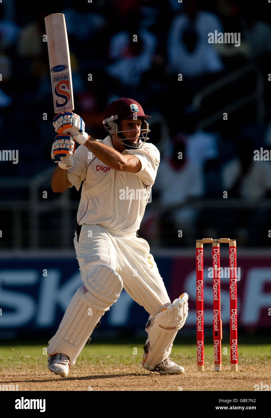 West indiess brendan nash hits out first test sabina park hires stock