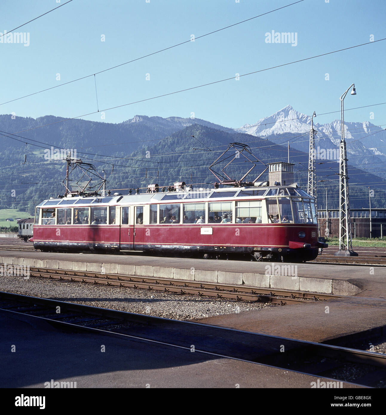 transport / transportation, railway, trains / waggons, 'Glass Train', Garmisch, Germabny, 1960s, Additional-Rights-Clearences-Not Available Stock Photo