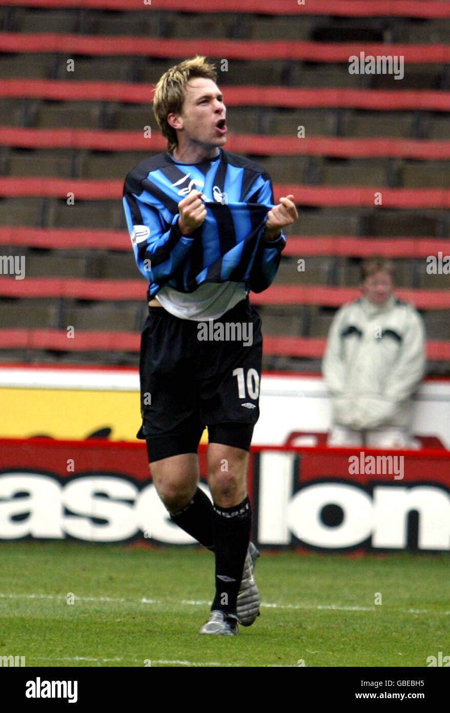 Nottingham Forest's Gareth Taylor celebrates his goal Stock Photo