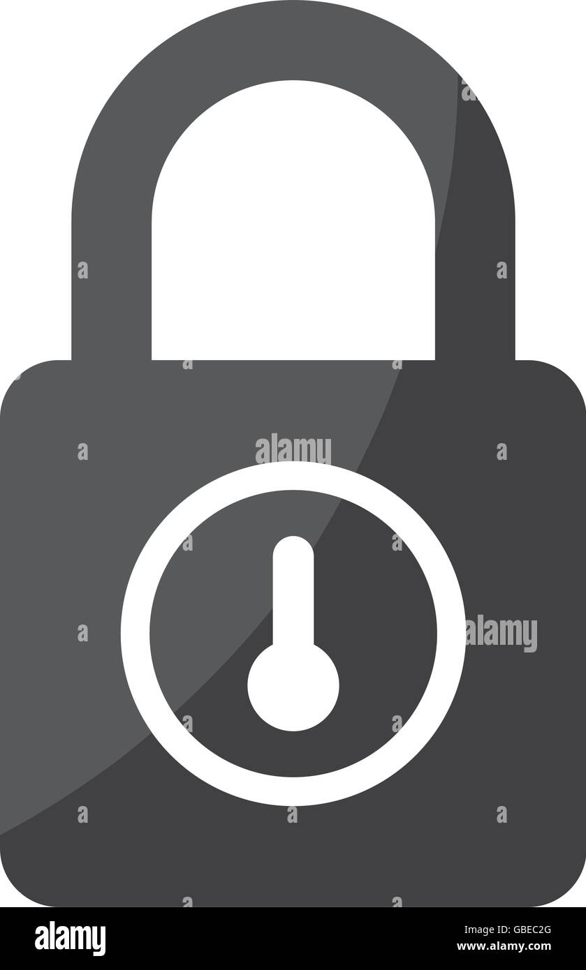 Security padlock in black and white colors Stock Vector Image & Art - Alamy