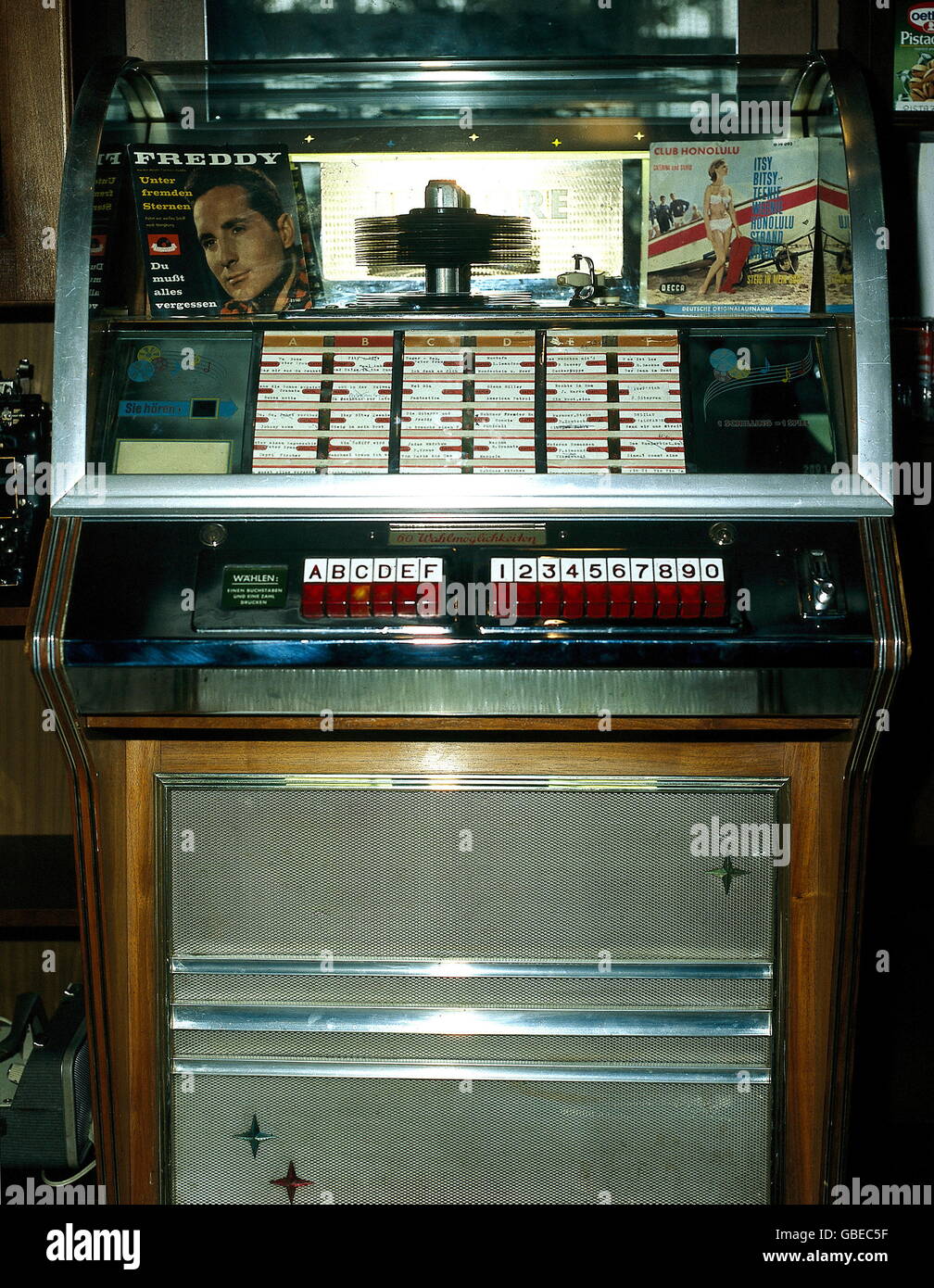 music, jukebox, 1950s, , Additional-Rights-Clearences-Not Available Stock Photo