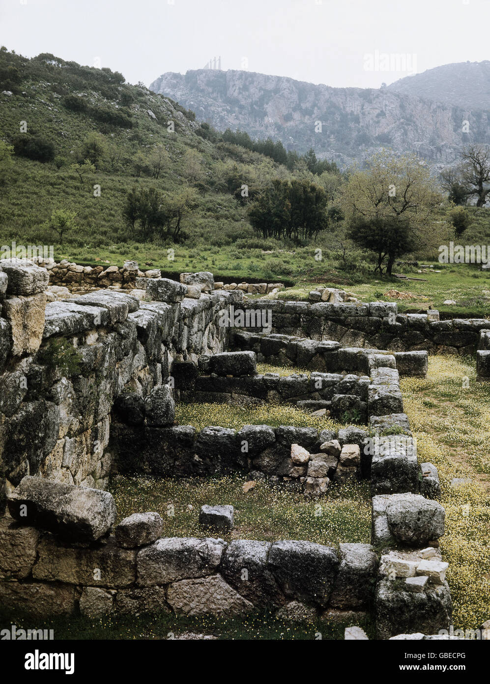 geography / travel, Greece, ancient ruins of Cassope, west coast in the South of Parga, circa 1990, Additional-Rights-Clearences-Not Available Stock Photo