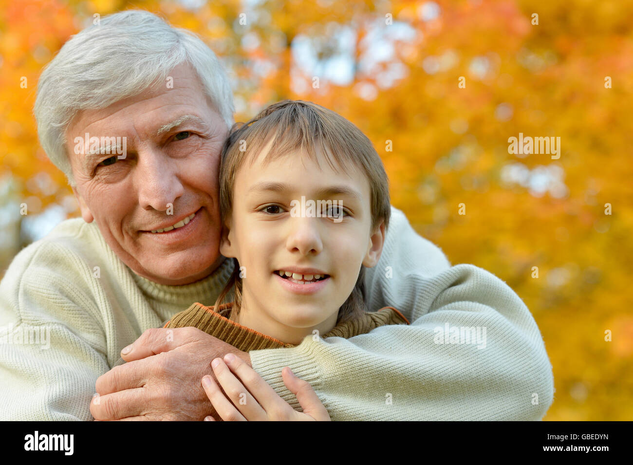 grandfather with child Stock Photo Alamy