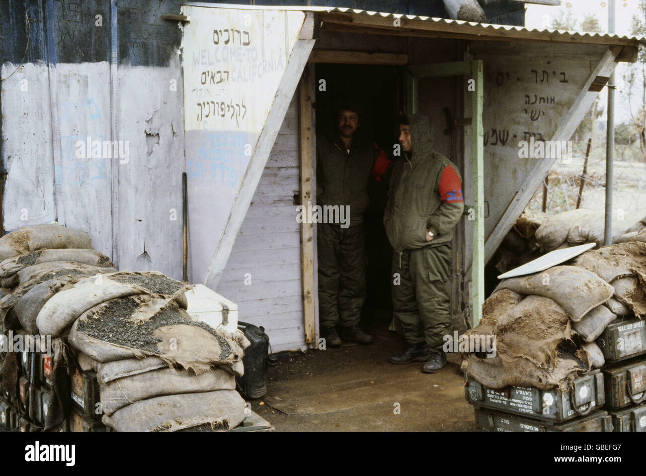 geography / travel, Syria, Golan Heights, checkpoint of UN peacekeeping force, late 1970s, , Additional-Rights-Clearences-Not Available Stock Photo