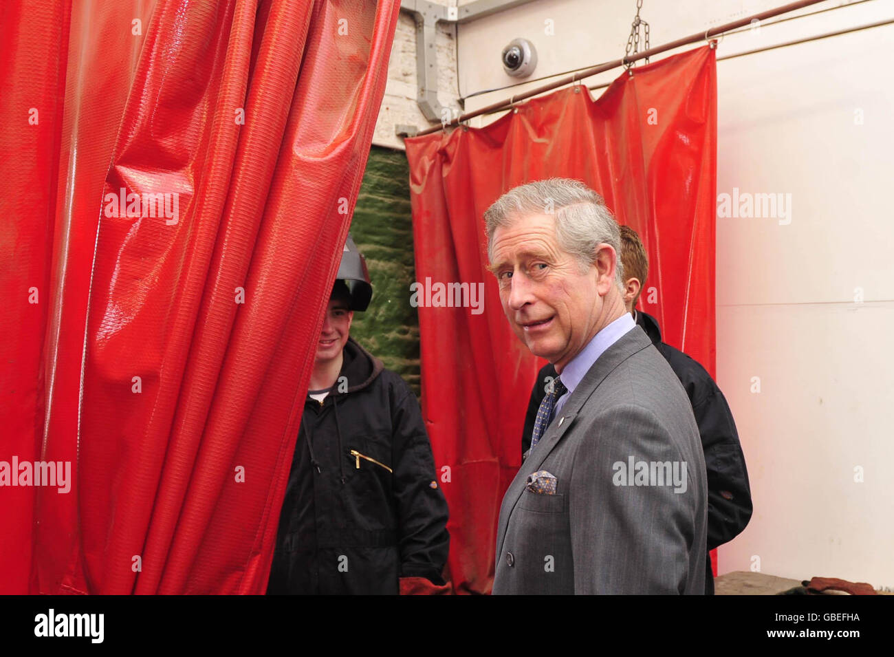 The Prince of Wales during a visit to the Rural Skills Centre in Cirencester, Gloucestershire. Stock Photo