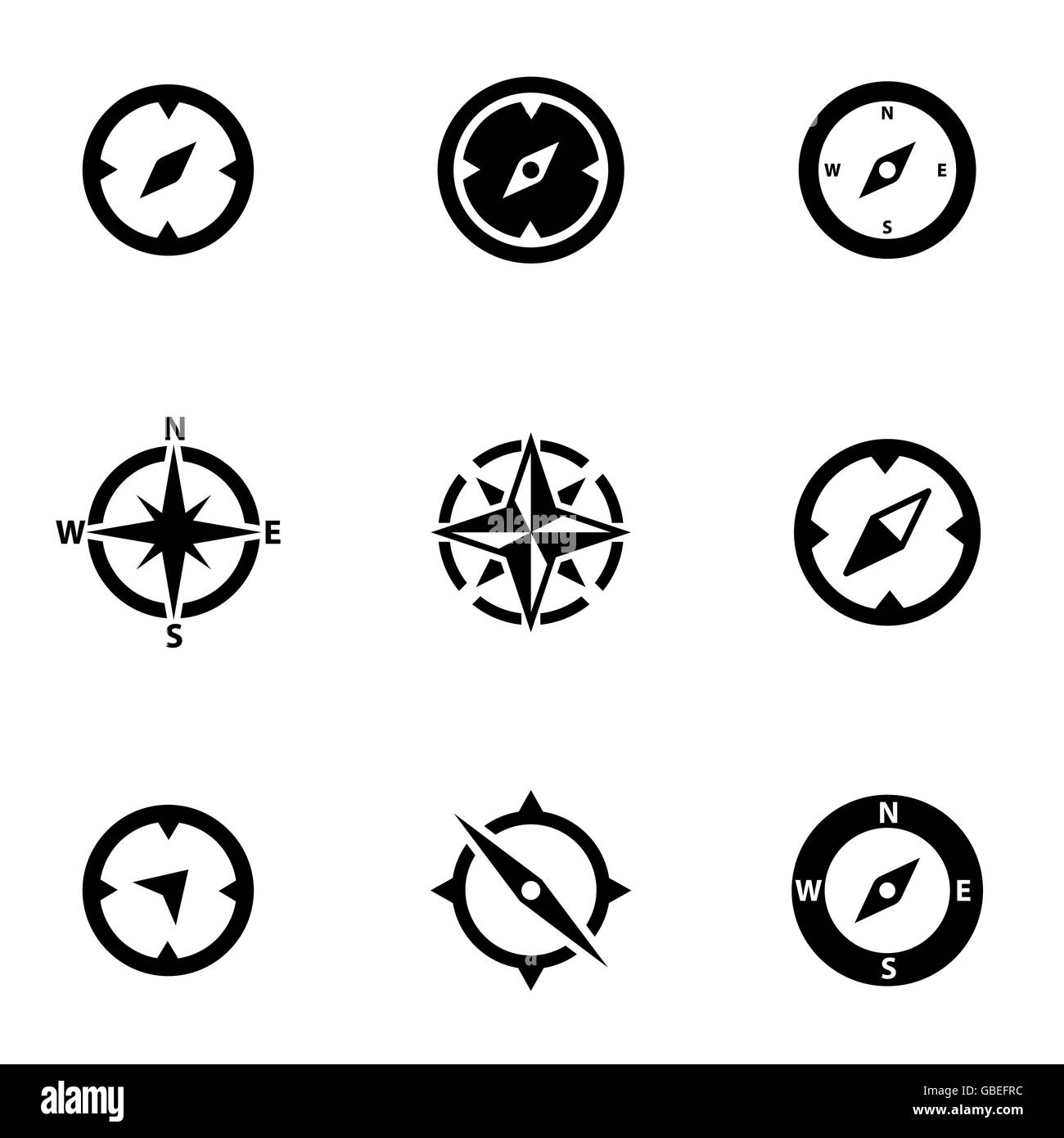 Black compass Black and White Stock Photos & Images - Alamy