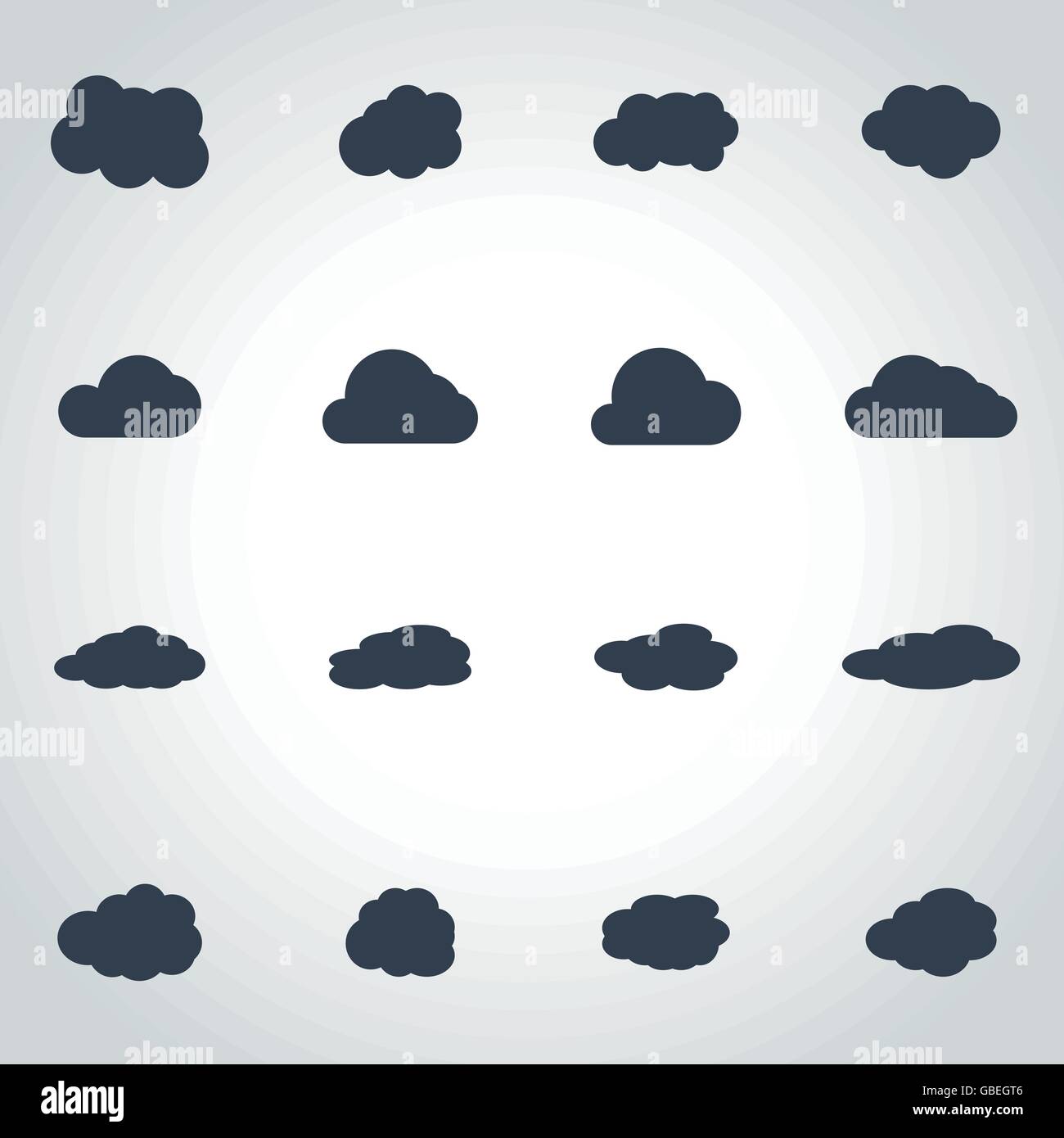 Vector black cloud icon set Stock Vector Image & Art - Alamy