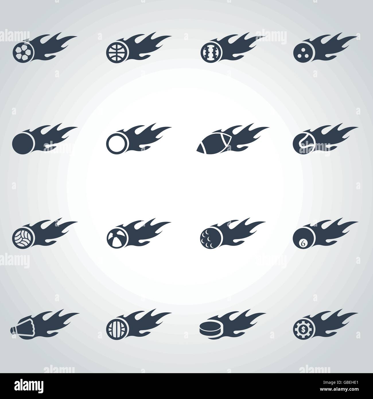 Sports balls black and white vector art hi-res stock photography and ...