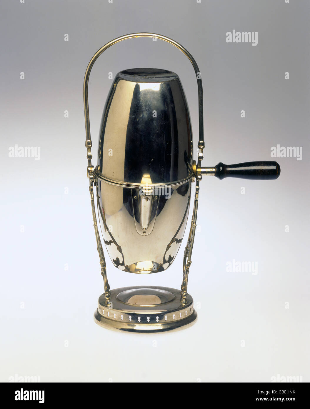 gastronomy, coffee, pivoting coffee maker, circa 1910, discription: 'Potsdam Boiler' or 'Russian Eierkanne', Additional-Rights-Clearences-Not Available Stock Photo