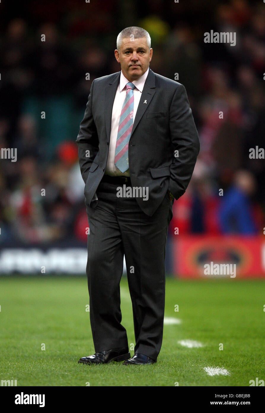 Rugby Union - RBS Six Nations Championship 2009 - Wales v England - Millennium Stadium. Warren Gatland, Wales coach Stock Photo