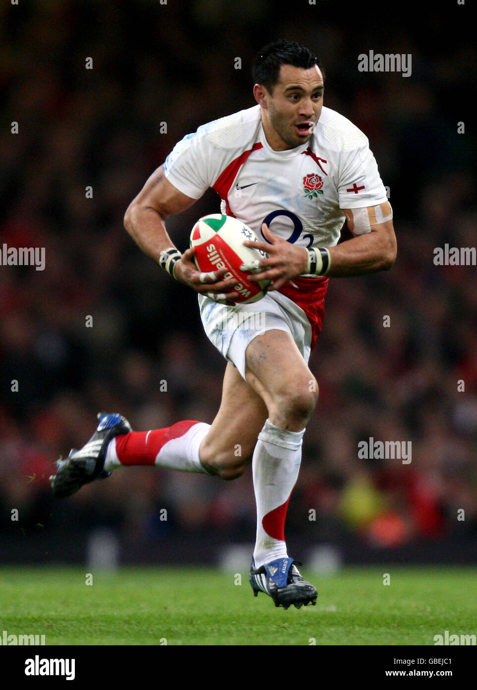 Rugby Union - RBS Six Nations Championship 2009 - Wales v England - Millennium Stadium. Riki Flutey, England Stock Photo