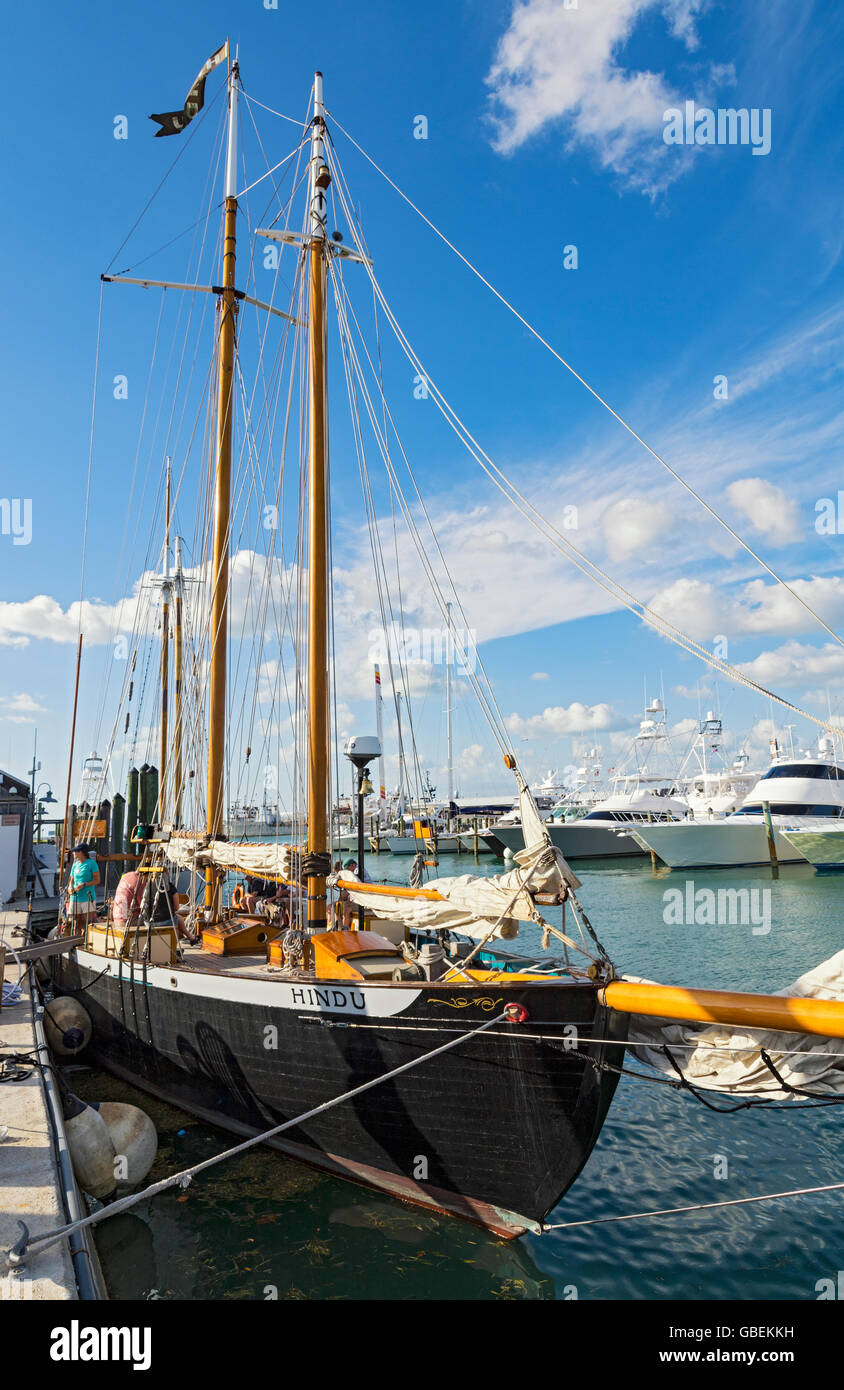 Florida, Key West, charter sailing yacht Schooner "Hindu" built 1925