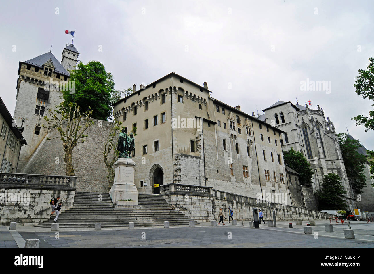 Memorial of Joseph and Xavier de Maistre, Chambery Castle, former Chateau of the Dukes of Savoi, Chambery, Rhone-Alpes, France / Chateau Chambery Stock Photo