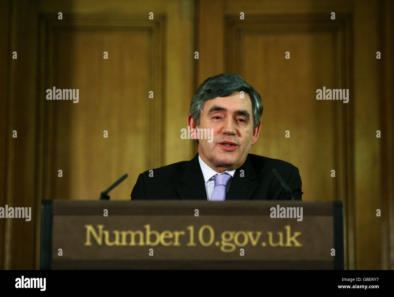 Prime Minister's monthly news conference Stock Photo