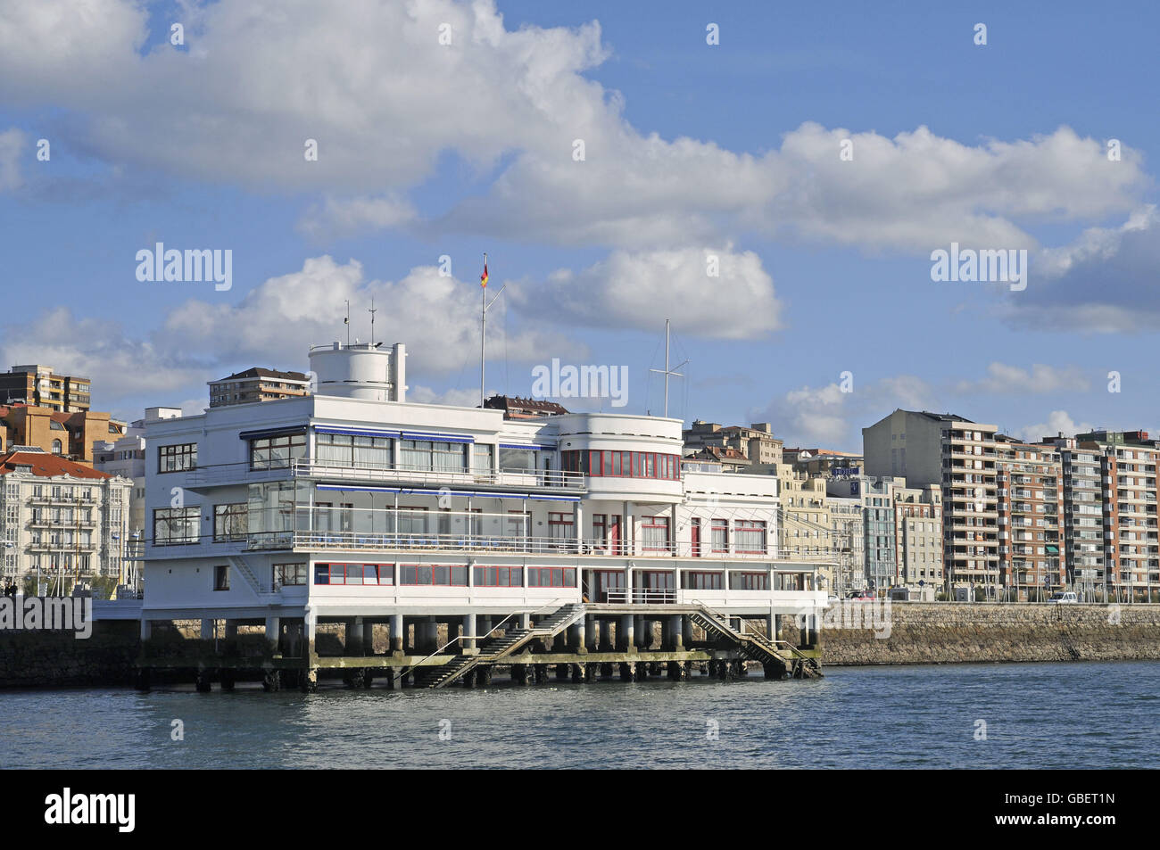 Real Club Maritimo, boat club, waterfront, Santander, Cantabria, Spain Stock Photo