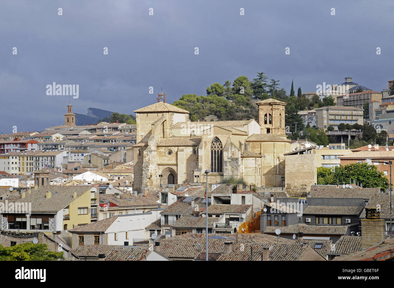 Church of San Miguel, old town, Estella, Navarra, Spain Stock Photo