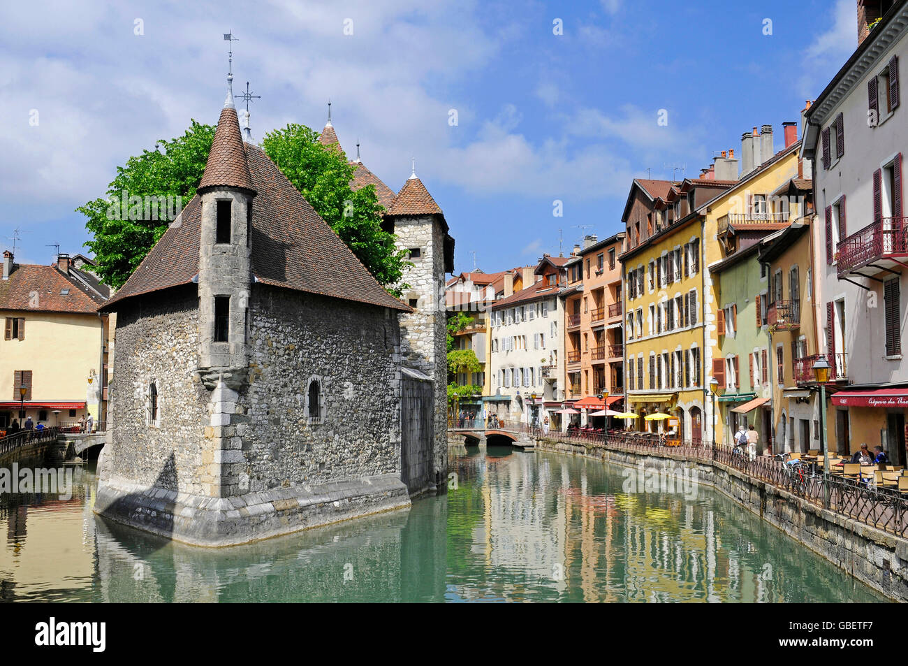 Palais de l 'Isle, Thiou river, Annecy, Departement Haute-Savoie, Rhone ...