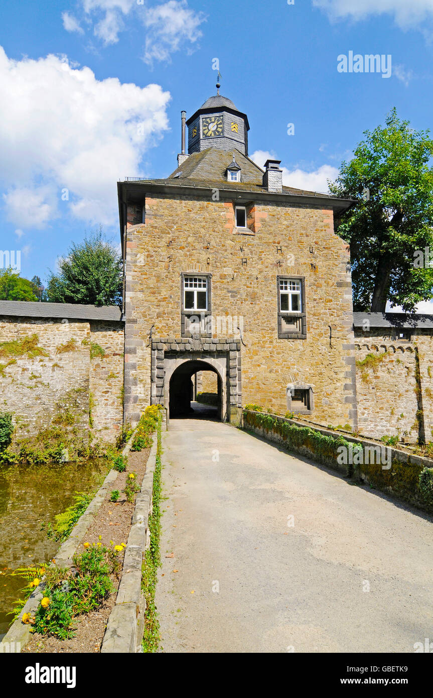 Moated castle Crottorf, Friesenhagen, Wildenburger Land, Westerwald ...