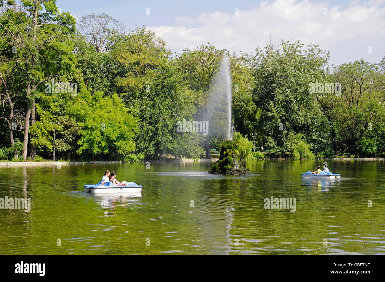 Pedal boats, Park Cismigiu, Bucharest, Romania Stock Photo