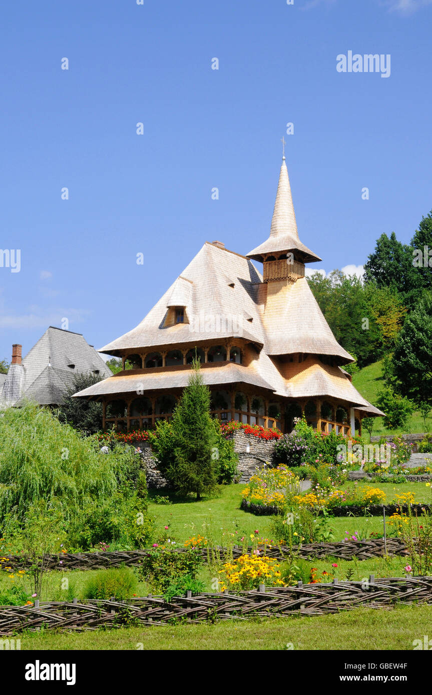 Barsana, monastery, Maramures, Romania Stock Photo