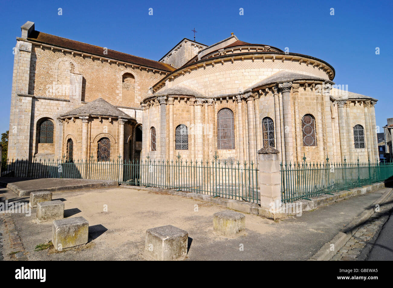 Church Saint Hilaire le Grand, Poitiers, Vienne, Poitou-Charentes, France / Way of St. James Stock Photo