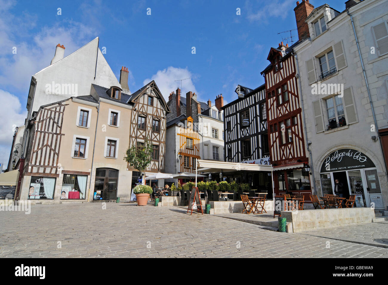 Place du Chatelet, old town, Orleans, Loiret, Centre, France Stock Photo