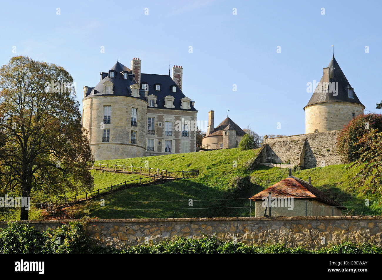 Castle Apremont-sur-Allier, Bourges, Cher, Centre, France / Chateau Apremont-sur-Allier Stock Photo