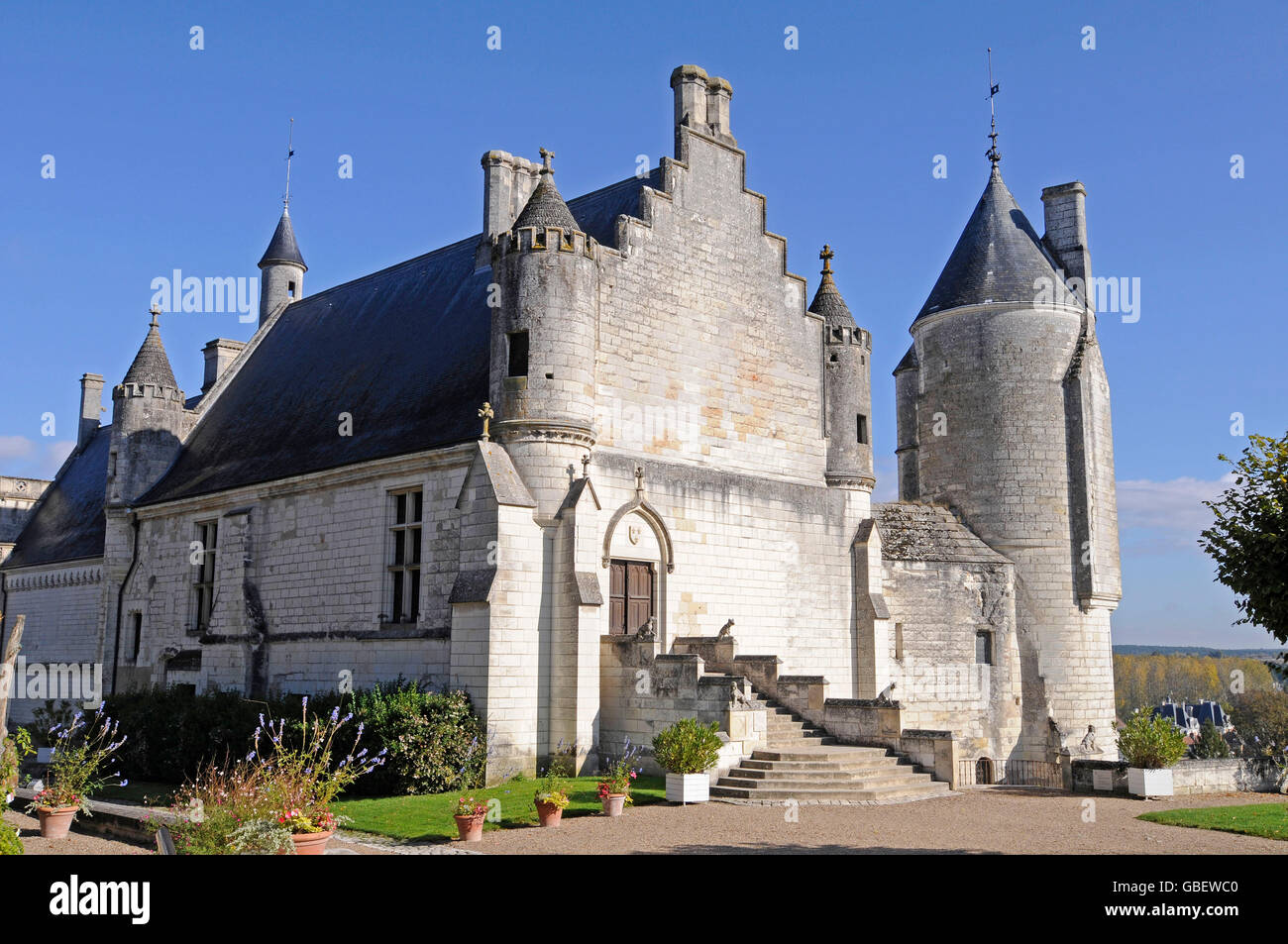 Logis Royal, castle Loches, Loches, Tours, Indre-et-Loire, Centre, France / Chateau  de Loches, Chateaux of the Loire Valley Stock Photo - Alamy