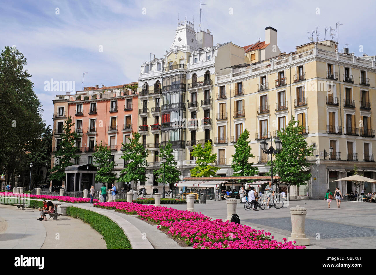 Plaza de Oriente square, Madrid, Spain Stock Photo
