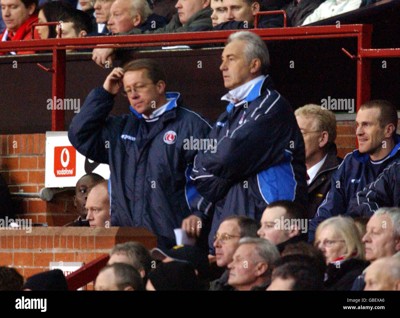 Charlton Athletic manager Alan Curbishley looks dejected Stock Photo ...