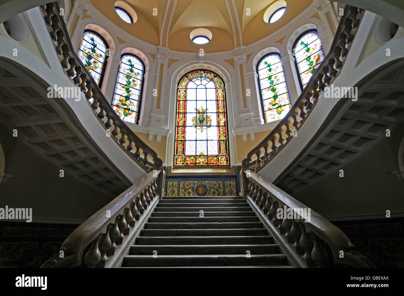 Stairway, university, Valladolid, Castile-Leon, Spain Stock Photo