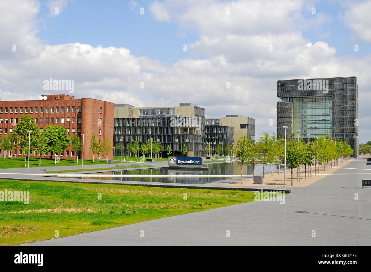 ThyssenKrupp, Thyssen Krupp, corporate headquarters, Ruhr Area, Essen, North Rhine-Westphalia, Germany / Krupp quarter, steel industry Stock Photo