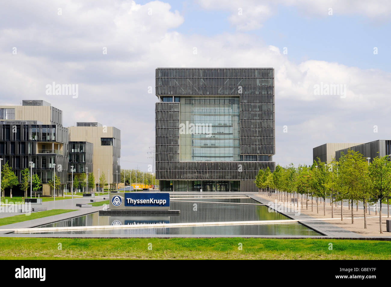 ThyssenKrupp, Thyssen Krupp, corporate headquarters, Ruhr Area, Essen, North Rhine-Westphalia, Germany / Krupp quarter, steel industry Stock Photo