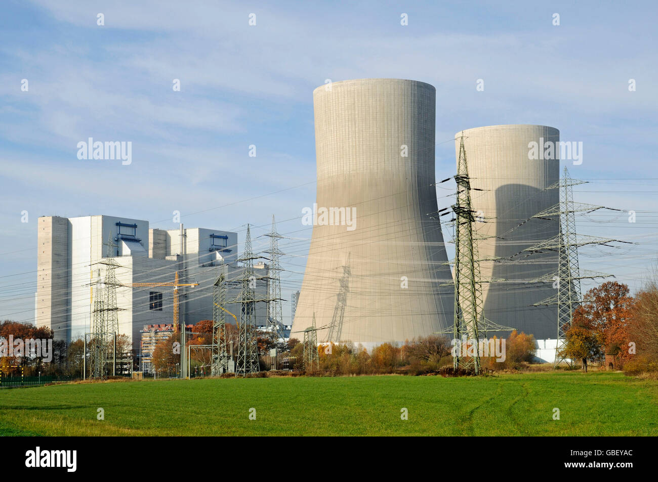 RWE hard coal-fired power station, Hamm-Uentrop, North Rhine-Westphalia, Germany Stock Photo