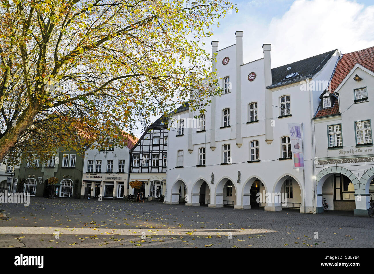 Municipal museum, market square, Beckum, Munsterland region, North Rhine-Westphalia, Germany / Münsterland Stock Photo