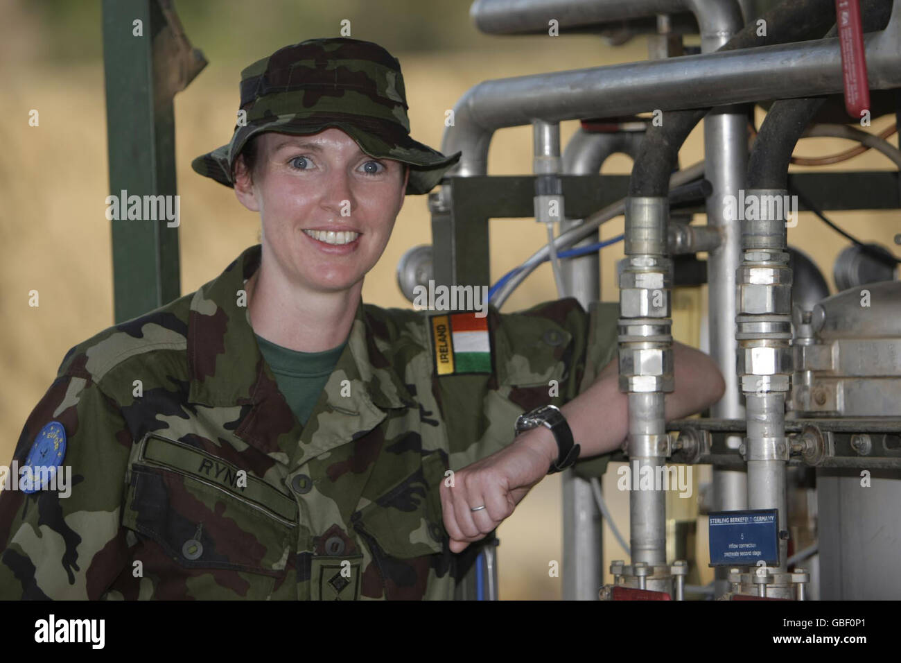 Pat Rynn Engineering Engineer Captain Karen Rynn at Camp Caira in the Goz Beida region of ...