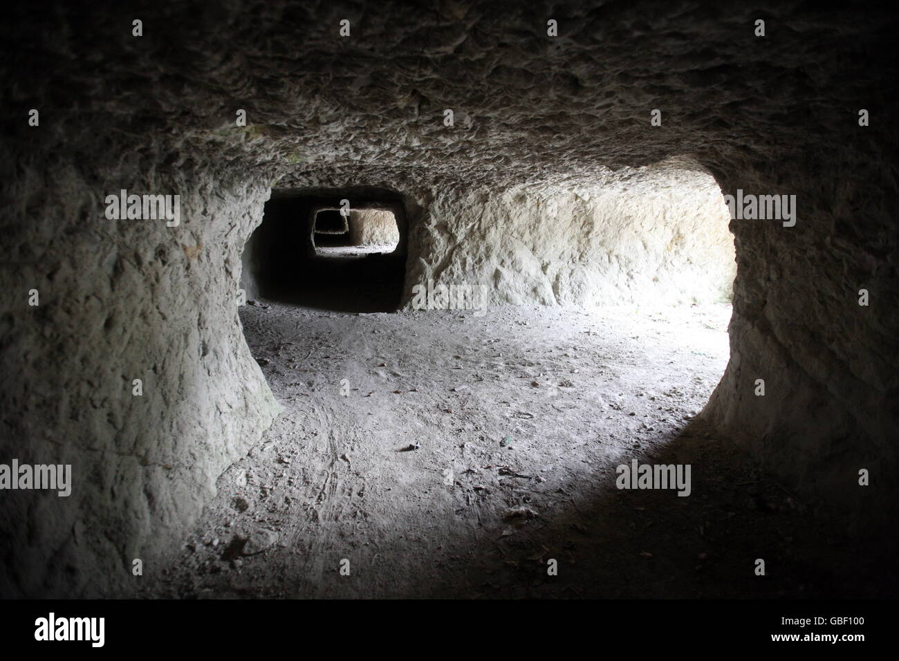 a tunnel of the japanese army at the ww2 war in the town of Venilale in