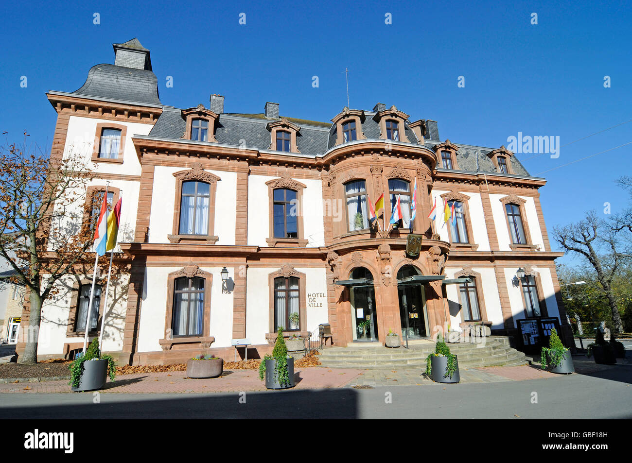 town hall, Wiltz, Luxembourg Stock Photo Alamy
