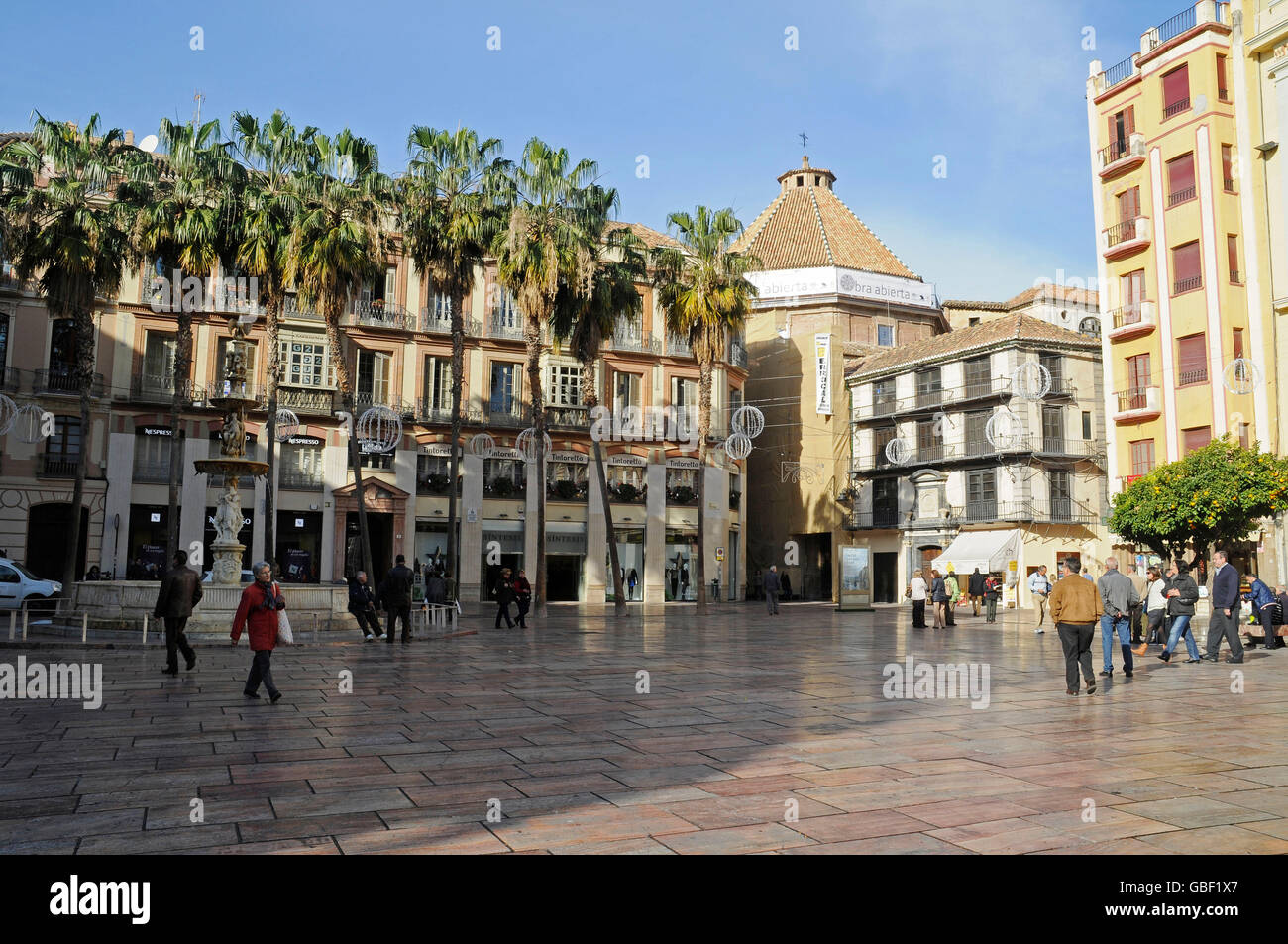 Plaza de la Constitucion, square, Malaga, Costa del Sol, Province of ...
