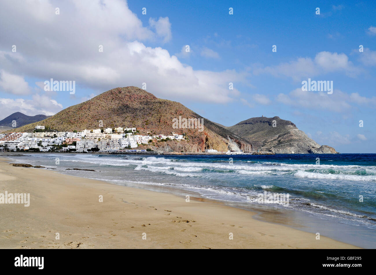 San Jose, beach, Cabo de Gata Nijar, nature park, Province of Almeria, Andalusia, Spain, Europe Stock Photo
