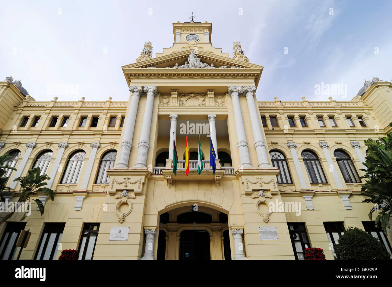 Main building Town Hall in the Plaza del Pere Cornell in the village of  Almassora province of Castello, Spain Stock Photo - Alamy