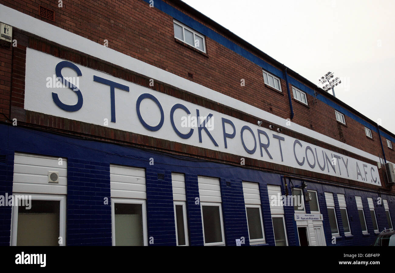 Soccer Football League Stockport County Edgeley Park. Edgeley