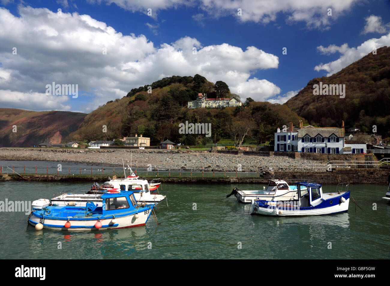 The harbour, Lynmouth, Devon. Stock Photo