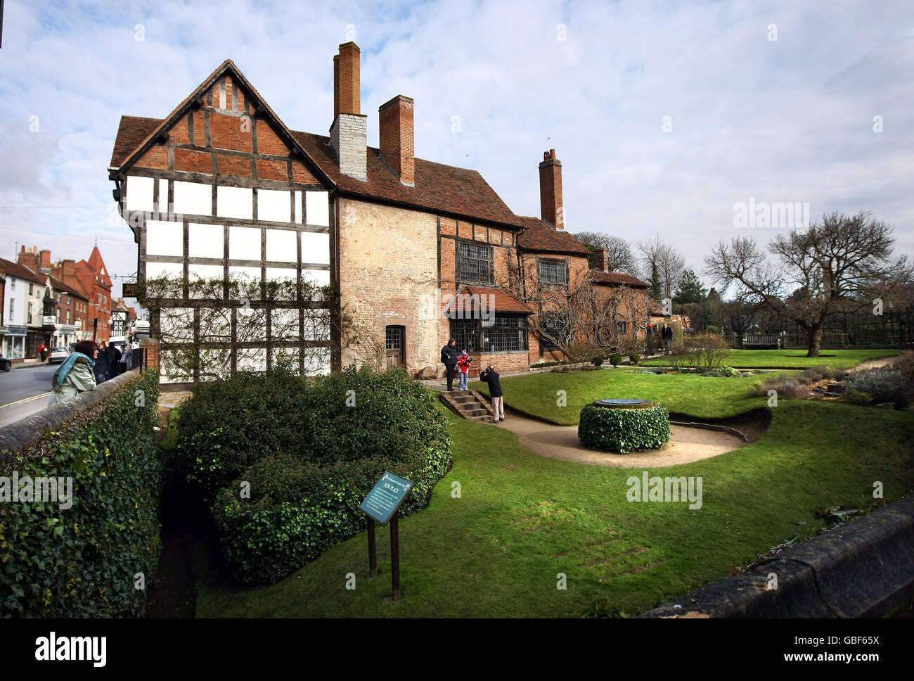 Nash's House and the site of New Place, William Shakespeare's final home and the place where he died in 1616 in Stratford-upon-Avon. Stock Photo
