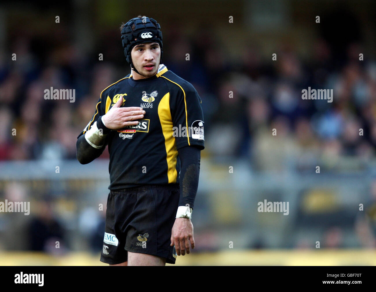 Wasps' Danny Cipriani during the Guinness Premiership match at the Twyford Avenue Sports Ground, London. Stock Photo