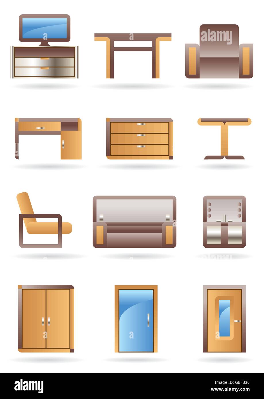 Furniture decoration Stock Vector Images - Alamy