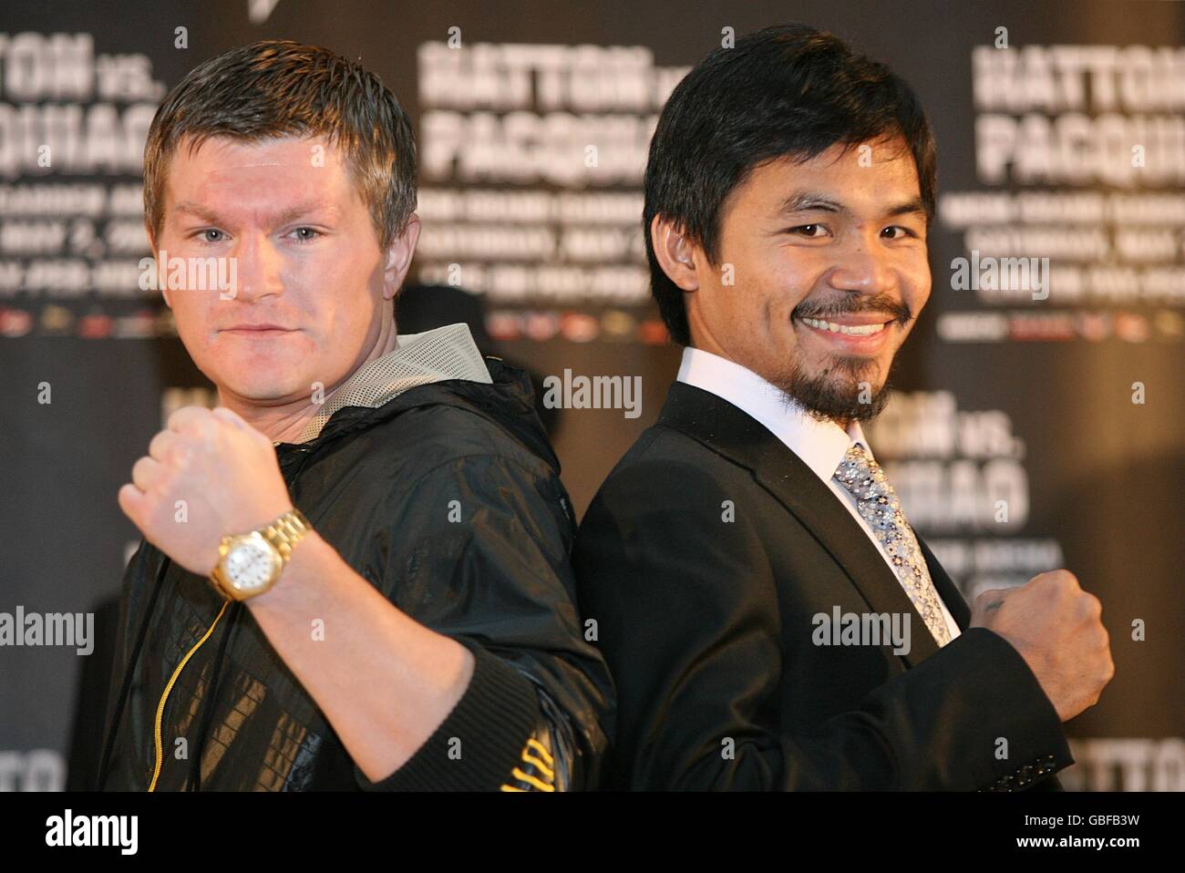 Boxing - Ricky Hatton v Manny Pacquiao Press Event - Manchester Stock Photo
